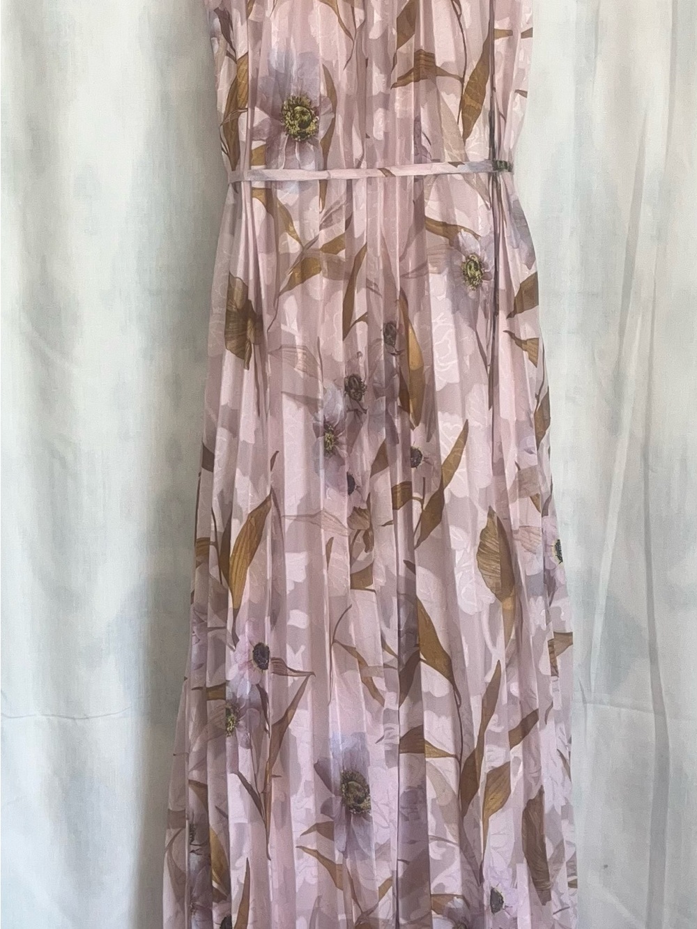 Ted Baker Pink Floral Asymmetrical Dress